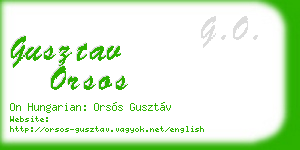 gusztav orsos business card