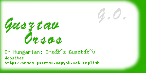 gusztav orsos business card